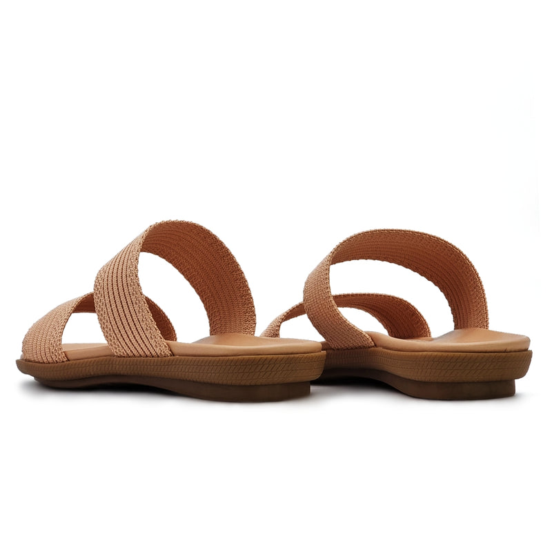 Load image into Gallery viewer, Knitted Mesh Fabric Two Band Sandals
