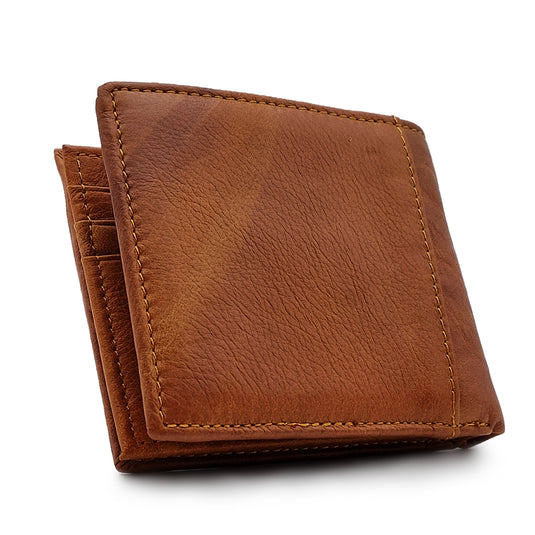 Genuine Leather BiFold Wallet - Coin Pouch