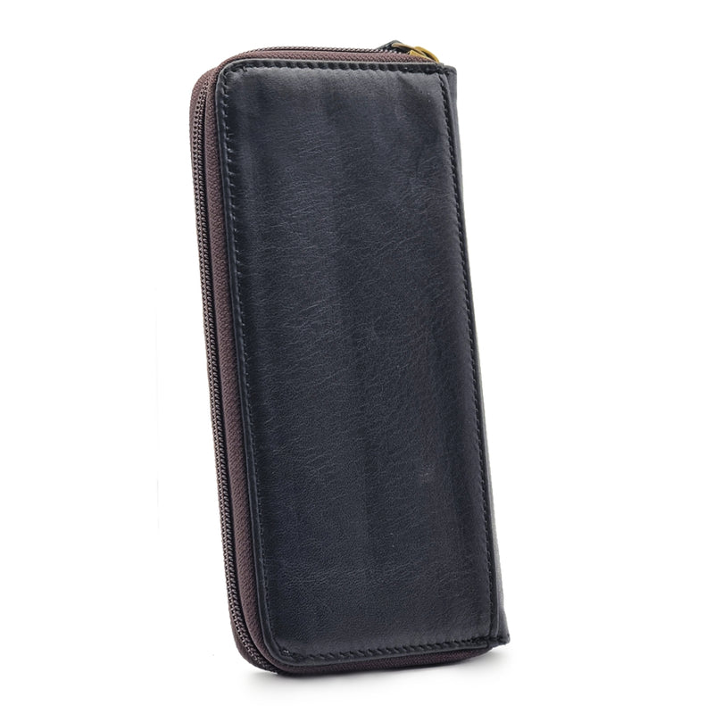 Load image into Gallery viewer, Genuine Leather Long Ziparound Wallet
