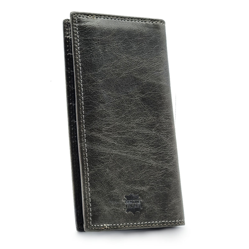 Load image into Gallery viewer, Genuine Leather Double Contrast Stitch Long Wallet
