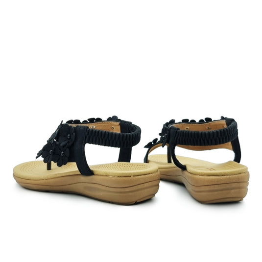 Flower Wedge Sandals