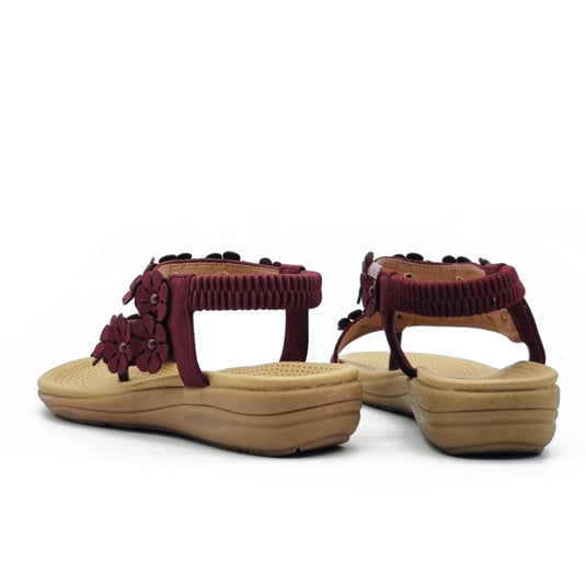 Flower Wedge Sandals