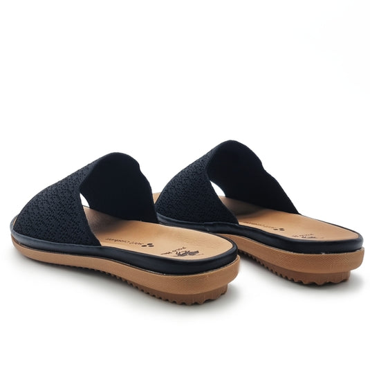 Single Textile Band Slide Sandals