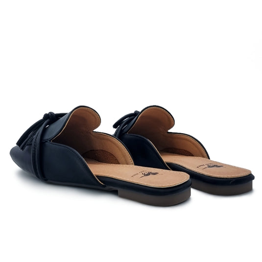 Slide On Flat Mule Heels