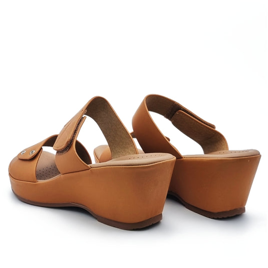 Two Band Wedge Sandals