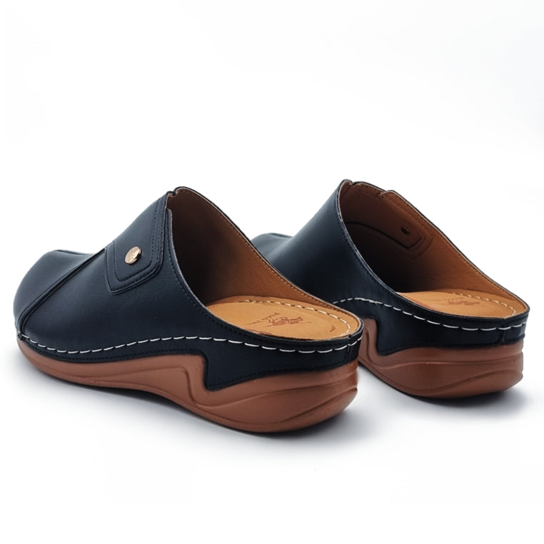 Load image into Gallery viewer, Round Toe Wedge Mules Shoes
