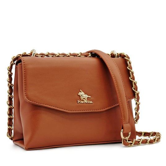 Amber Front Flap Chain Sling Bag