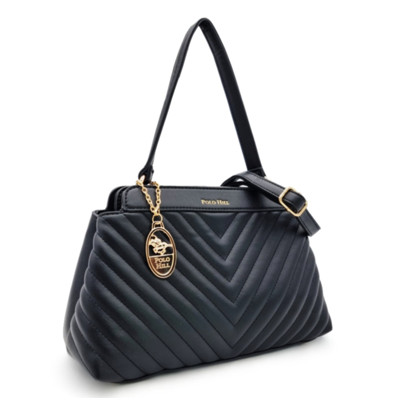 Load image into Gallery viewer, Chevron Quilted Single Handle Sling Bag
