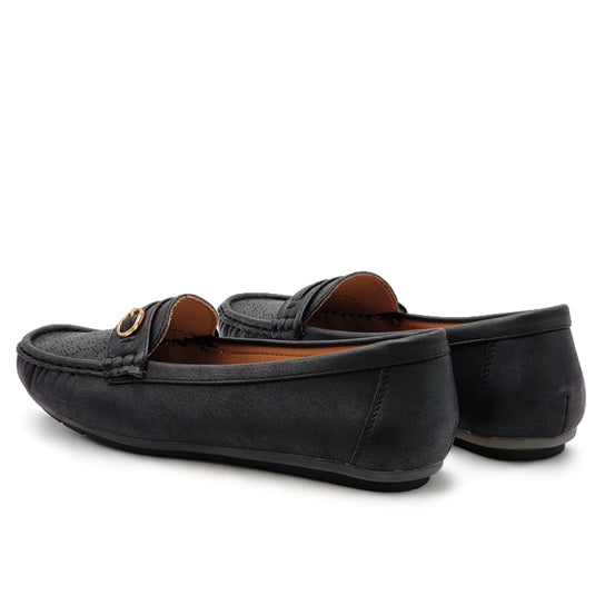 Penny Buckle Slip On Loafers