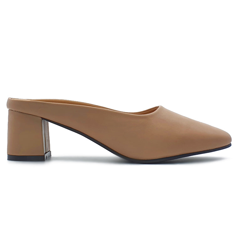 Load image into Gallery viewer, Round Toe Mid-Heeled Mules
