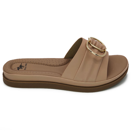 Single Band Wide Base Slide Sandals