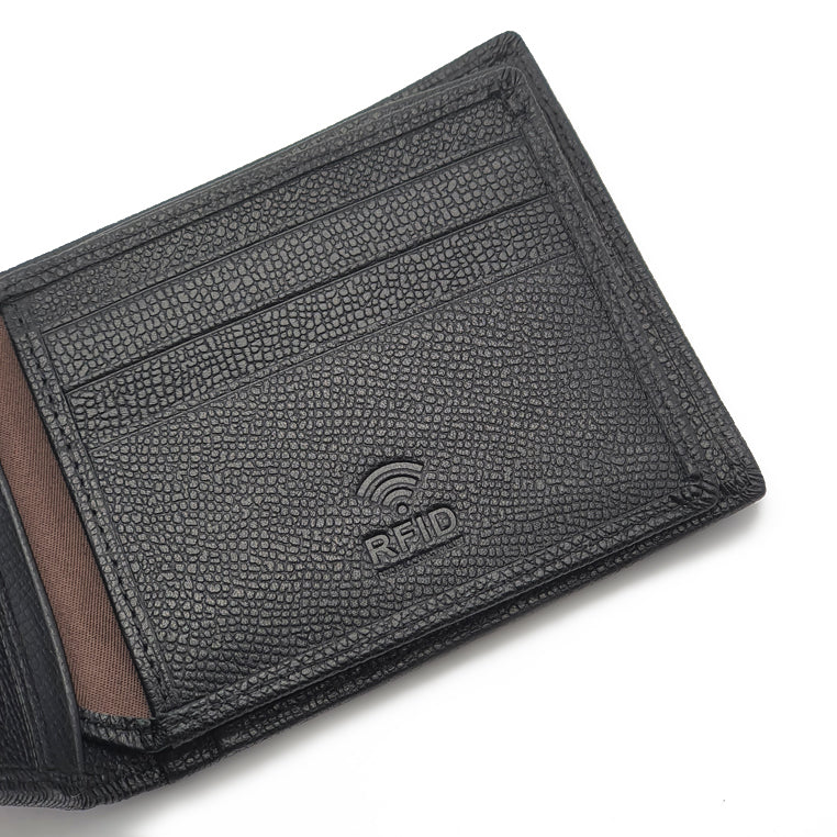 Load image into Gallery viewer, Genuine Leather RFID Blocking Business Bifold Wallet with Gift Box - ID Windows
