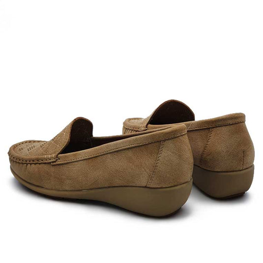 Low Wedge Heel Slip On Loafers