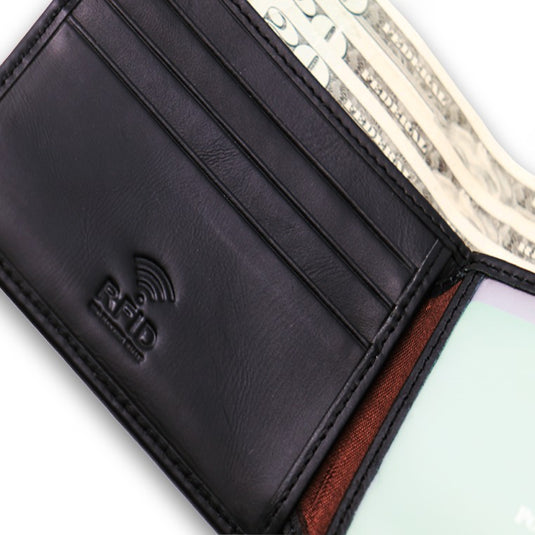 RFID Blocking Genuine Leather Wallet