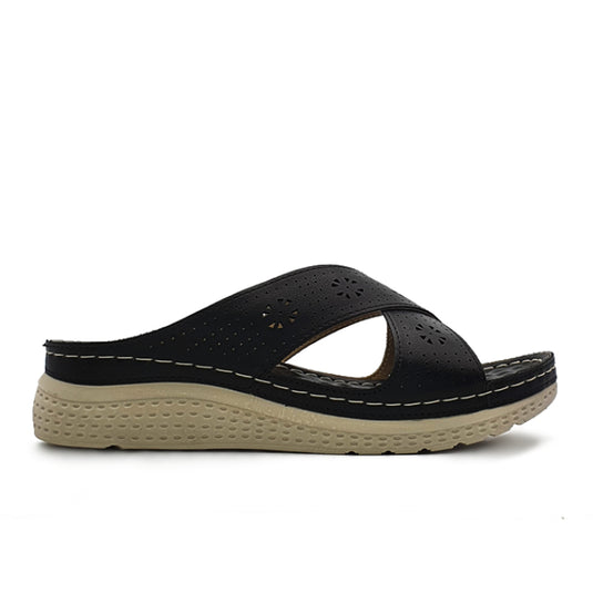 Lightweight Cross Strap Wedge Sandals