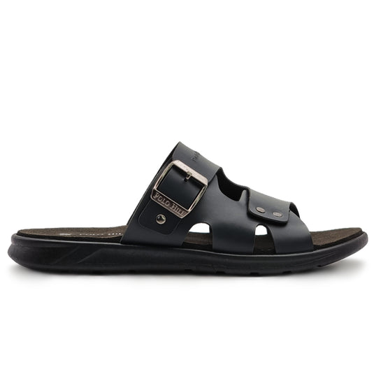Single Buckle Cut Out Slide Sandals