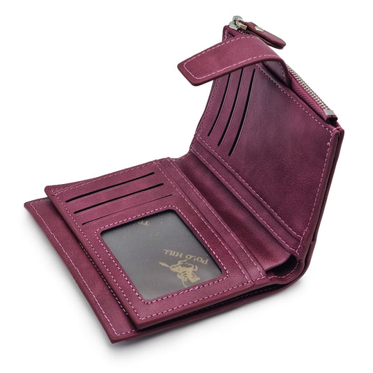 Short Multi-Card Wallet with Detachable Compartt