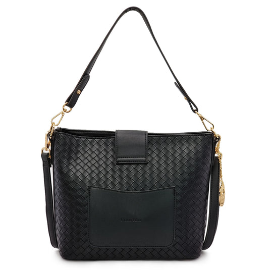Peony Straw-Like Shoulder Crossbody Bag