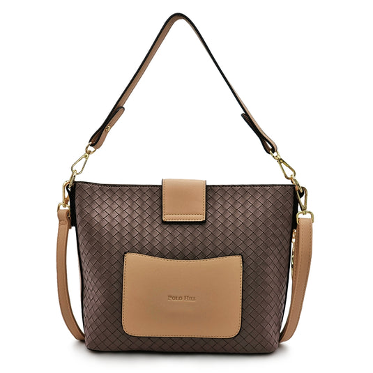 Peony Straw-Like Shoulder Crossbody Bag