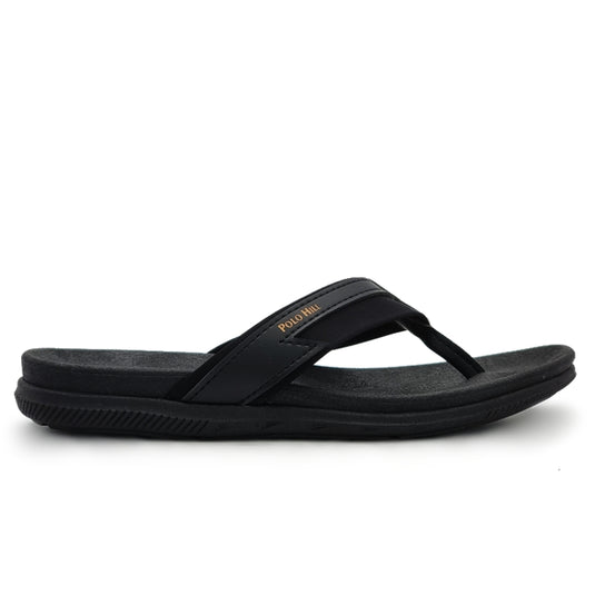 Contrasted V Strap Slide Sandals