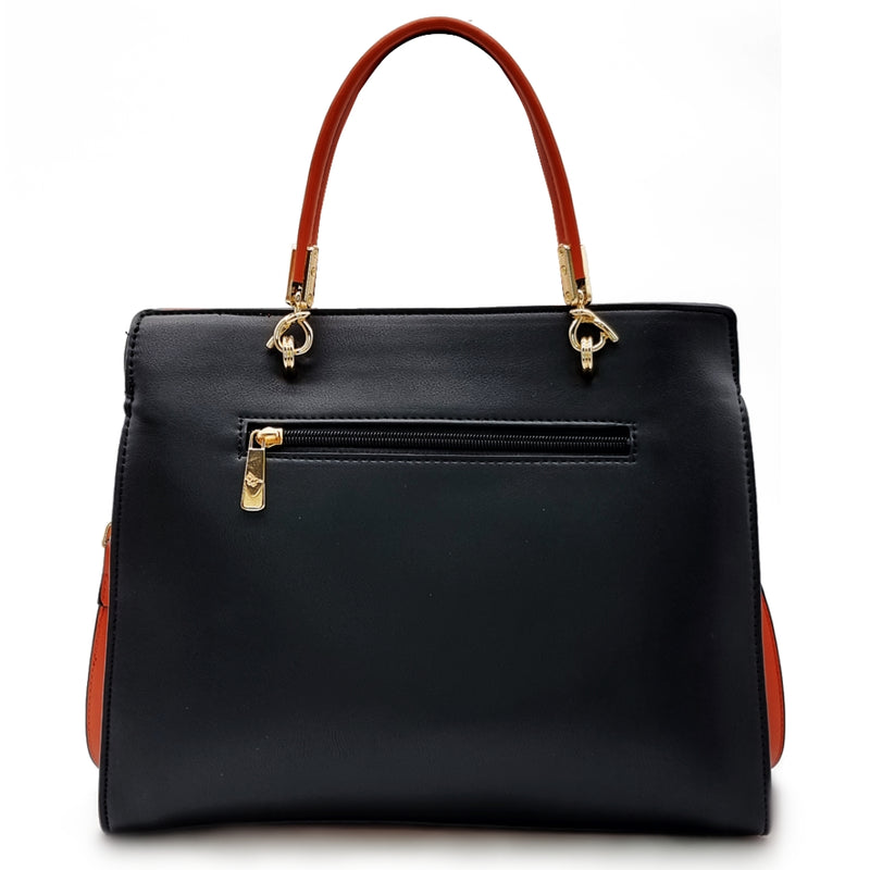 Load image into Gallery viewer, Ivory Two Tone Satchel Handbag
