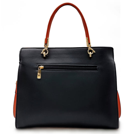 Ivory Two Tone Satchel Handbag