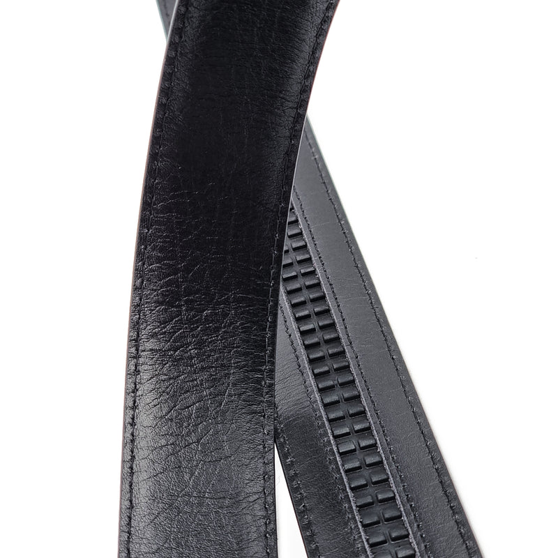 Load image into Gallery viewer, Automatic Buckle Genuine Leather Belt with Blue Accents
