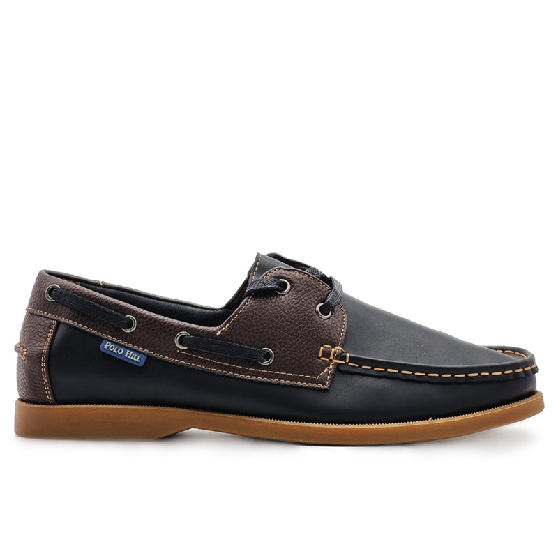 Load image into Gallery viewer, Lace Up Two-Tone Boat Shoes
