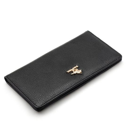 Genuine Leather Slim Long BiFold Wallet