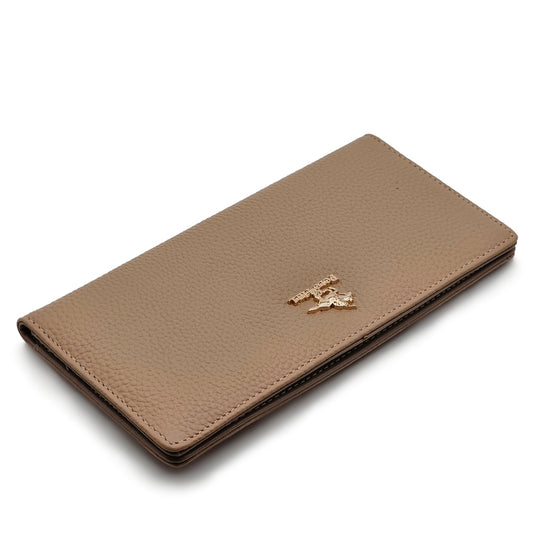 Genuine Leather Slim Long BiFold Wallet