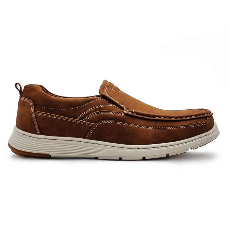 Load image into Gallery viewer, White Sole Contrast Stitch Slip On Shoes
