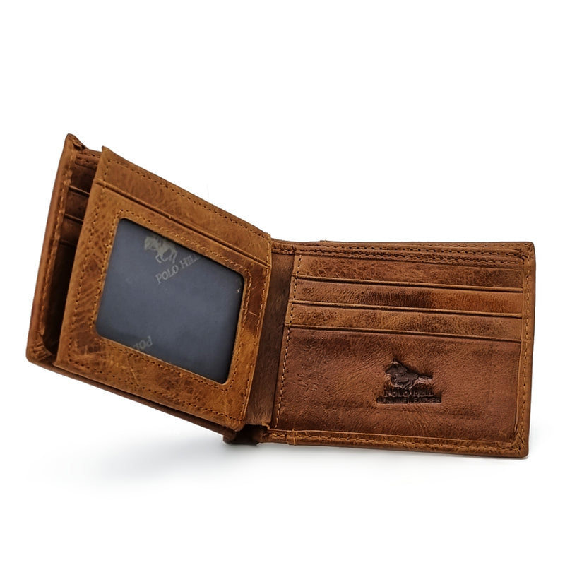 Load image into Gallery viewer, Genuine Leather Short BiFold Wallet - Card Slots
