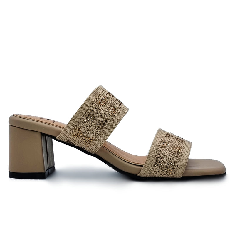 Load image into Gallery viewer, Square Open Toe Double Strap Heeled Sandals
