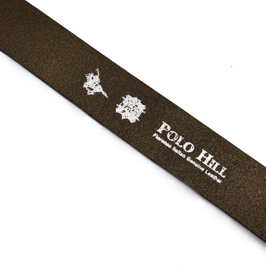 Genuine Textured Leather Buckle Pin Belt