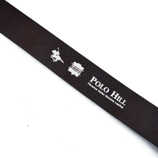 Genuine Textured Leather Buckle Pin Belt