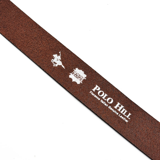 Genuine Textured Leather Buckle Pin Belt