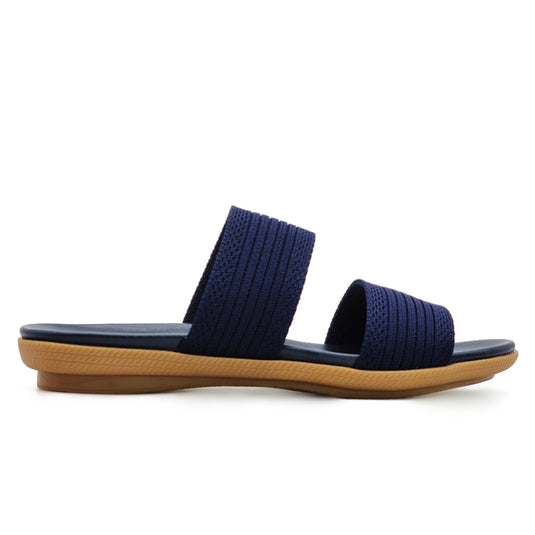 Knitted Mesh Fabric Two Band Sandals