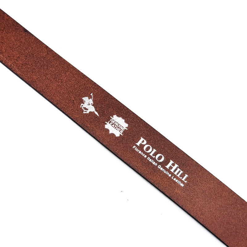 Load image into Gallery viewer, Genuine Textured Leather Full Hole Buckle Pin Belt
