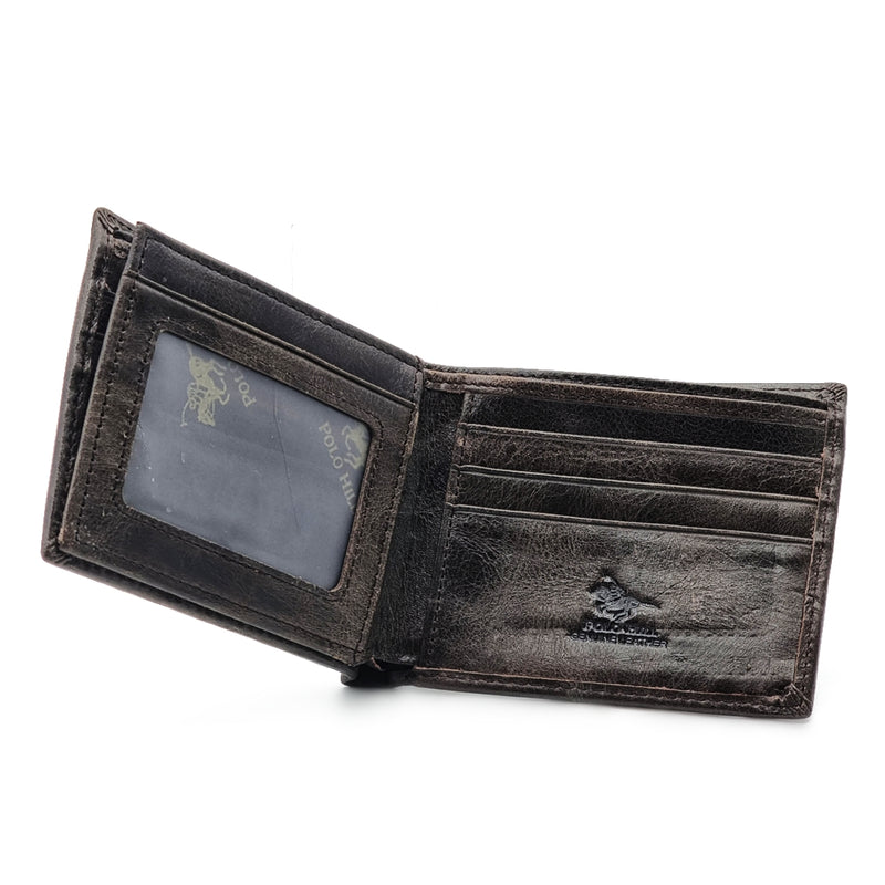 Load image into Gallery viewer, Genuine Leather Short BiFold Wallet - Card Slots
