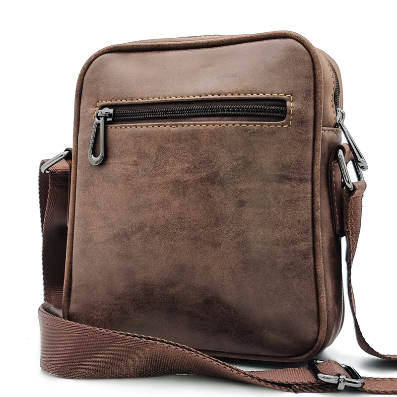 Load image into Gallery viewer, Contrast Strip Half Flap Crossbody Bag
