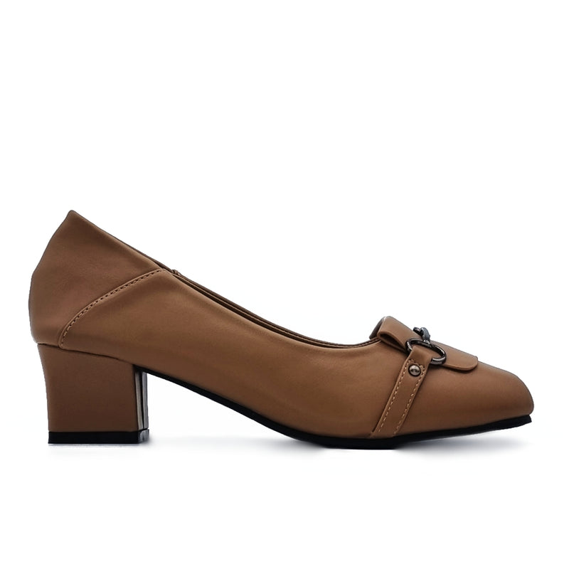 Load image into Gallery viewer, Horsebit Decor Round Toe Heels
