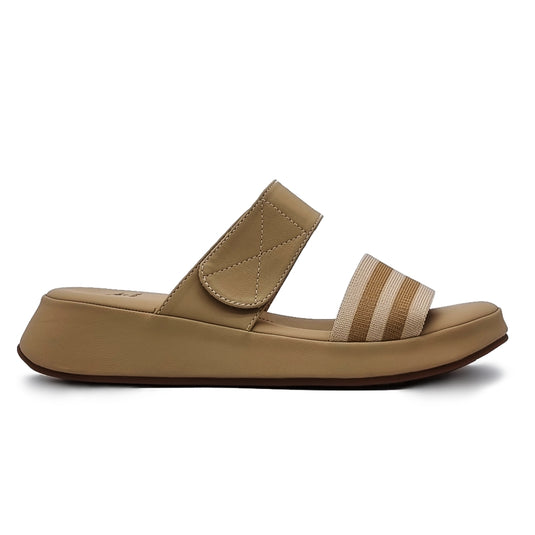 Two Band Velcro Wedge Sandals