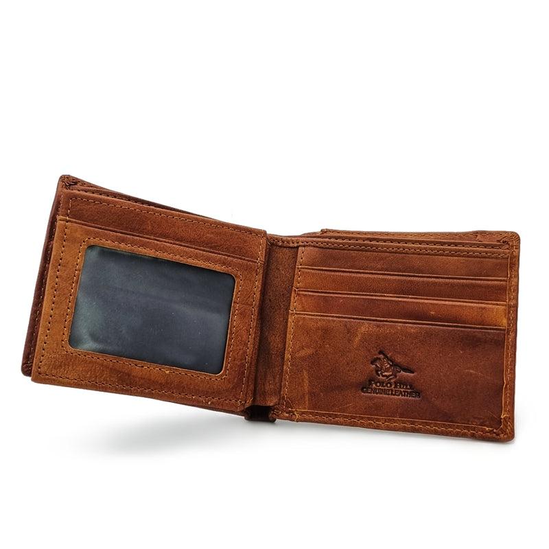 Load image into Gallery viewer, Genuine Leather Short BiFold Wallet - Card Slots
