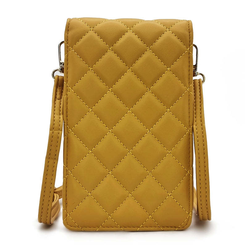 Load image into Gallery viewer, Quilted Vertical Smartphone Sling Bag Multi-purpose Purse
