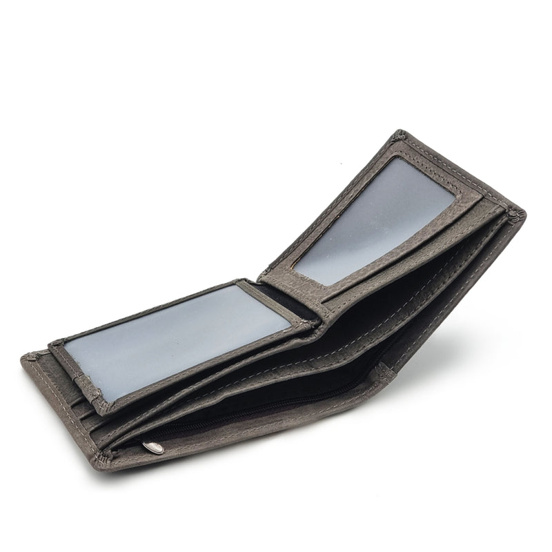 Load image into Gallery viewer, Genuine Leather Side Label Bi-Fold Wallet - Card Slots
