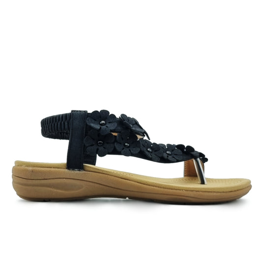 Flower Wedge Sandals