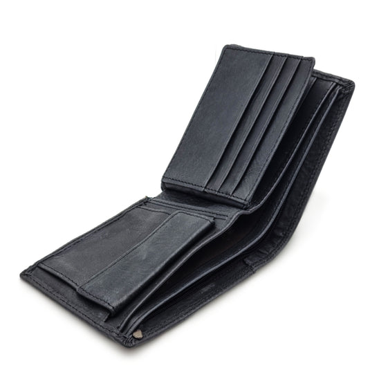 Genuine Leather Black BiFold Wallet