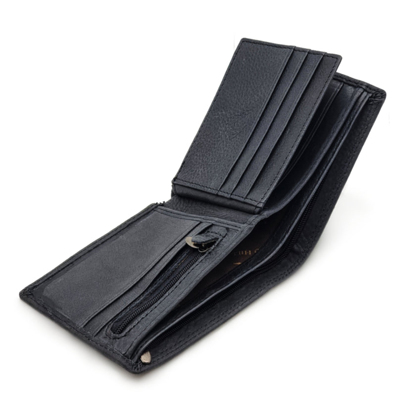 Load image into Gallery viewer, Genuine Leather Black BiFold Wallet
