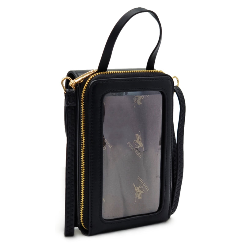 Load image into Gallery viewer, Crossbody Sling Bag with Transparent Touch Screen for Smartphone
