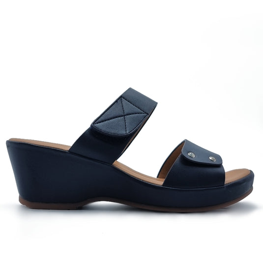 Two Band Wedge Sandals